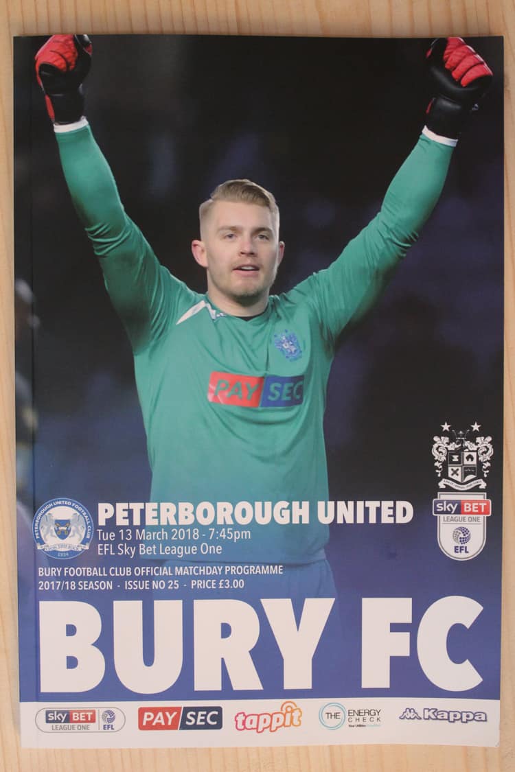 Bury FC v Peterborough United FC